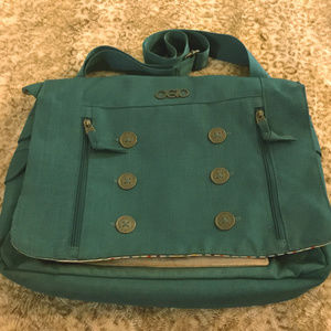 Ogio Laptop Bag in Peacock w/ white/rainbow lining